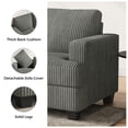 thumbnail image 5 of BLAZANT 89" Extra Deep Seats Oversize, Wide Corduroy Fabric 3 Seater Sofa for Living Room, Modern Couch and Sofa, Comfy Armrests and Seats and Backrests, Easy Installation,Dark Gray, 5 of 14