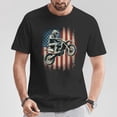 thumbnail image 2 of Dirt Bike American Flag Motocross Biker USA Vintage T-Shirt – Patriotic Racing Tee – Retro Motorcross Graphic Shirt – Cool Cotton Top for Biker Fans, 2 of 3