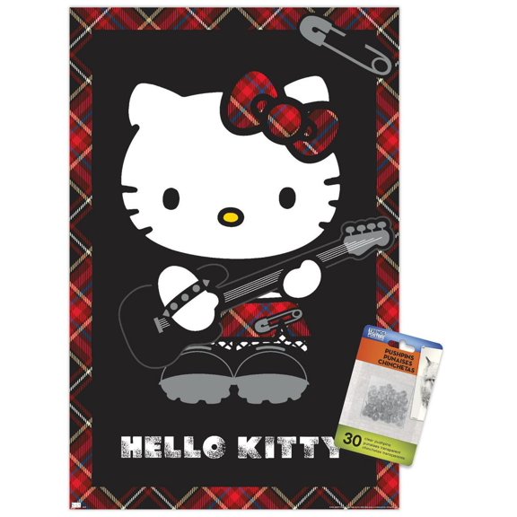Hello Kitty - Punk Wall Poster, 22.375" x 34"