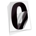 thumbnail image 1 of Sticker iSYFIX Número 0 Negro de Vinilo 25 cm, paquete de 6, 1 of 9
