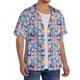 thumbnail image 2 of Fotbe Cartoon colorful cute cat Camisa Estampada de Manga Corta para Hombre, Casual de Verano, Estilo Playero, Sin Arrugas-Large, 2 of 5