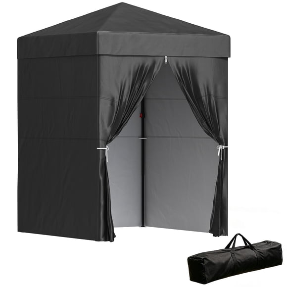 Outsunny Abri à Déploiement Rapide Compact 5 X 5 Pi, Auvent d'Intimité Portable UPF50+