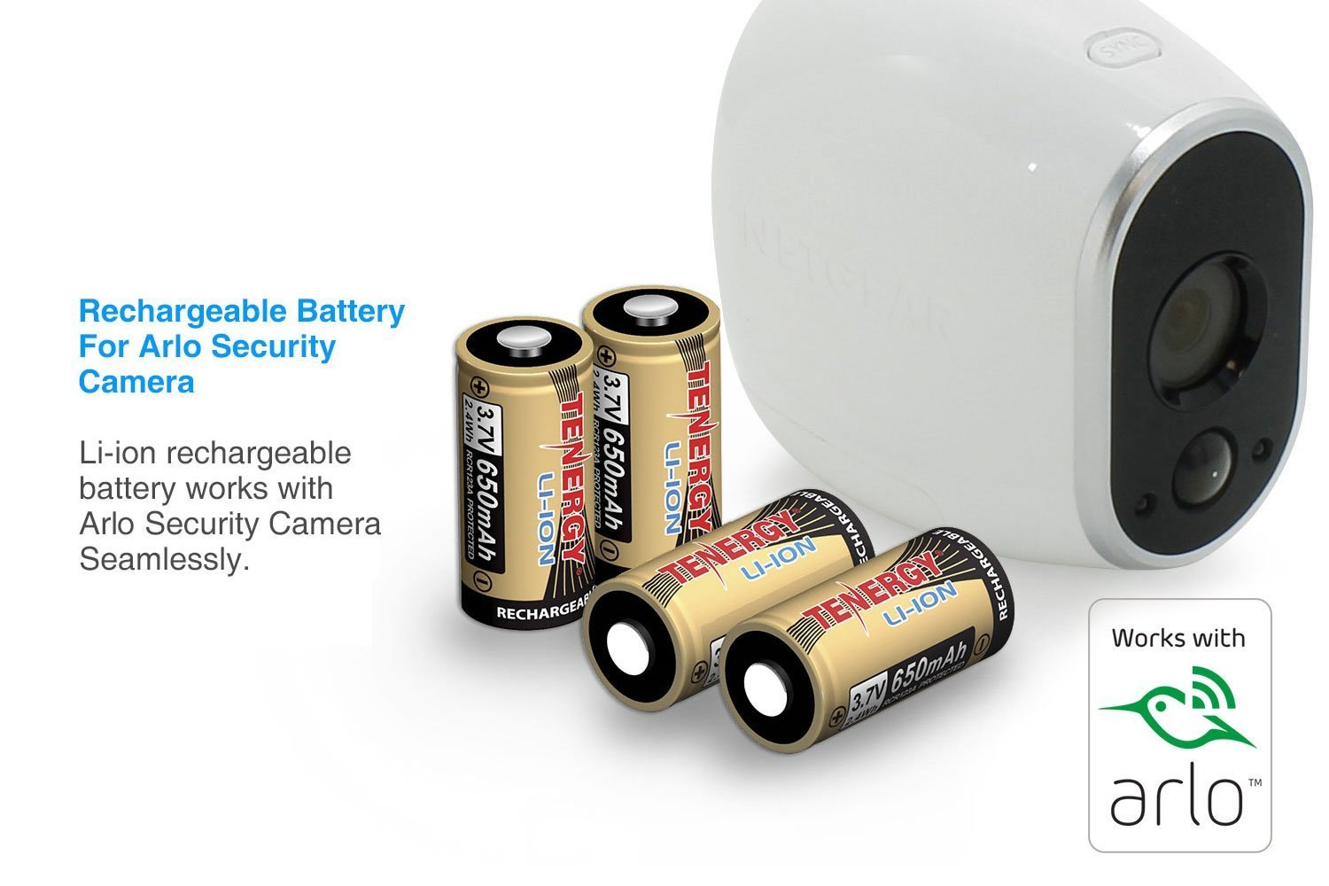 VMC3030/VMK3200/VMS3330/3430/3530 650mAh RCR123A UL UN Certified 4 Pack