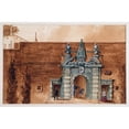 thumbnail image 2 of Anton Stutzinger 14x11 Black Ornate Wood Framed Double Matted Museum Art Print Titled: The Old Carinthian Goal in Vienna from Outside (1858), 2 of 5