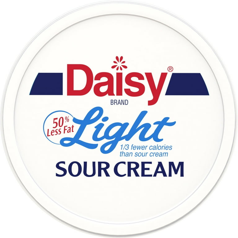 Daisy Pure and Natural Light Sour Cream, 50% Less Fat, 8 oz Tub