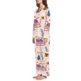 thumbnail image 2 of FORMRS Womens Pajama Set Long Sleeve Top and Pants with Pockets Soft Comfy Lounge Sleepwear, Sizes S-2XL, Blue Christmas Santa, 2 of 7