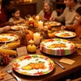 thumbnail image 7 of Qocolcyl 16 Pack Fall Pumpkin Maple Leaf Disposable Paper Plates, 7in Harvest Paper Tableware Set, Disposable Party Supplies for Thanksgiving Halloween Indoor Outdoor Halloween Decorations, 7 of 7
