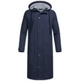 thumbnail image 6 of COOFANDY Men's Long Rain Jacket with Hood Waterproof Lightweight Active Raincoat, 6 of 9