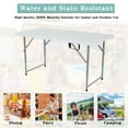 thumbnail image 6 of CL.HPAHKL 4 FT Folding Table Adjustable Height, Plastic Folding Tables Fold-in-Half Party Tables with Carrying Handle Portable Tables Folding for Picnic, Dining, Party, Office, Home, Black, 6 of 8