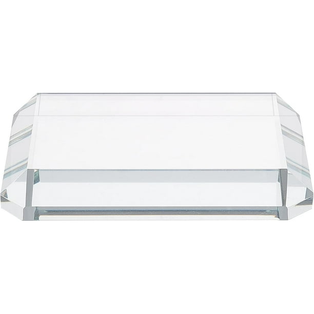 Pisapapeles de cristal transparente, pisapapeles rectangulares de cristal, pisapapeles de cristal facetado, adornos de cristal
