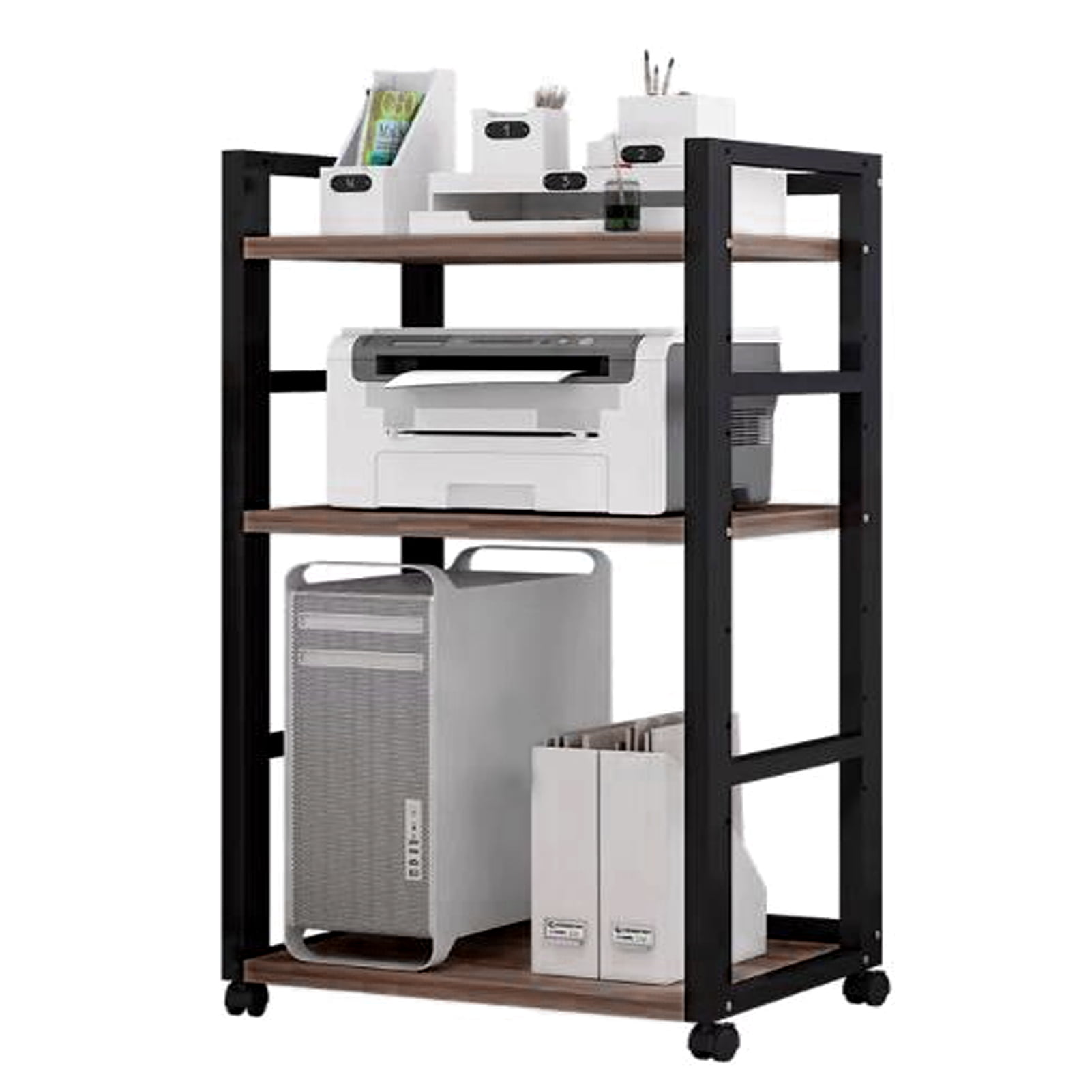 daily supplies Wooden Desktop Printer Stand,Home Office Printer Rack Double-Layer Copier Scanner Finishing Rack， for Folder Storage/Bookshelves