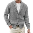 thumbnail image 1 of Gibobby Suéteres para hombre Suéter de algodón para hombre, cárdigan de manga larga con cuello en V, suéteres sueltos, ajuste de botones, ropa casual(Gris,CH), 1 of 5
