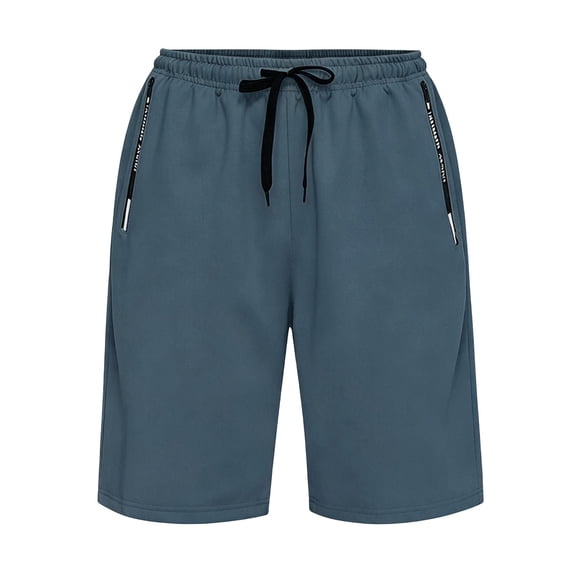 Besolor Plus Size Athletic Shorts for Men Wide Leg Elastic Waist Drawstring Casual Quick Dry Workout Running Shorts with Zipper Pocket(X-Large,Gray)