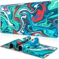 thumbnail image 1 of Fluid Pattern Gaming Mouse Pad - 31.5x11.8 Inch Large Extended Computer Mouse Mat, Full Desk Pad for Gaming, Office, Home, Non-Slip Rubber Base, 1 of 6