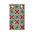 thumbnail image 1 of Geometrical Hanging Pocket Organizer, Abstract Heraldic Vintage Ottoman Inspired Oriental Mosaic Art, Printed Polyester Storage Bag with Pockets, 9" x 16", Cream Red and Turquoise, 1 of 2
