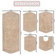 thumbnail image 5 of Home Weavers Waterford Collection 100% Cotton Tufted Bath Rug, Non-Slip Plush Bath Carpet, Machine Wash, bath rug for Bathroom, 5 Piece Set, Linen Rug, 5 of 5