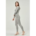 thumbnail image 4 of DEVOPS Women's Thermal Underwear Long Johns Top & Bottom Set (X-Small, Light Grey), 4 of 4