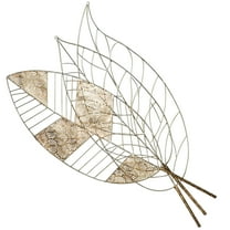 Finnegan Leaves Metal Wall Sculpture Gold And Silver Tones