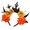Yellow, variant on Punk Hairband Hair Styling Accessory With Fabric Flower Skull Decors For Halloween Event Stage Performances Dressingup