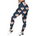 thumbnail image 3 of Gibobby Leggings Afelpados Mujer Leggings con estampado béisbol para mujer que las polainas para correr, yoga, gimnasio y entrenamiento（Azul marino， XXL), 3 of 4