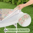 thumbnail image 5 of Pioneer Flower Floral Print Pattern Round Fitted Tablecloth with Elastic Edge,Dining Table Cover Waterproof,Outdoor Round Tablecloth for Camping,Dining,Indoor and Outdoor, 5 of 7