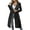 Black, variant on Vedolay Women's 2023 Coat Casual Jackrt for Women Fall Winter Open Front Long Sleeve Ruched Cropped Tops,Black XL
