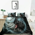 thumbnail image 1 of Home Textiles Unique Design Boy Man Bedding Cover Set Home Bed Clothes 3D Wolf Painting Printed,Full (80"x90"), 1 of 4