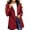 Wine, variant on Girls' Jacket,Kids Mid-Length Slightly Waterproof Windproof Solid Color Hooded Coat