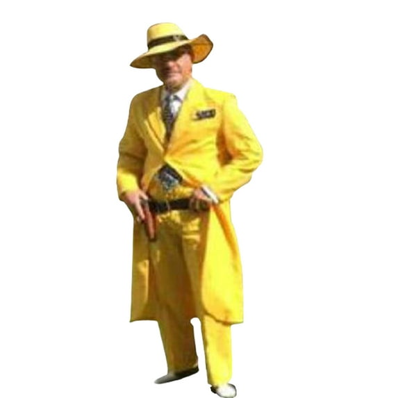 Yellow ~ Gold Zoot Suit With Matching Vest By Alberto nardoni Brand Designer