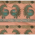 thumbnail image 4 of oneOone Organic Cotton Poplin Twill Fabric Peacock Block Printed Craft Fabric BTY 42 Inch Wide, 4 of 4
