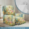 thumbnail image 3 of HELLHERO Butterfly Flower Print Recliner Sofa Slipcovers Lazy Boy Recliner Covers That Stay in Place Couch Covers for Reclining Chair, Green, 3 of 8