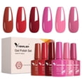 thumbnail image 3 of Set de esmaltes de uñas en gel VENALISA Red 6 colores Soak Off UV Salon, 3 of 6