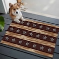 thumbnail image 3 of Star Vintage Entryway Rug 2'x3'&nbsp; Non Slip Front Door Mats, Western Country Stars Brown Wooden Entrance Rugs Indoor Outdoor Carpet, Washable Floor Mats Small Area Rug for Bedroom Kitchen, 3 of 8