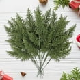 thumbnail image 3 of 20Pcs Artificial Pine Branches 12.4in Christmas Green Pine Needles Fake Greenery Pine Picks for DIY Crafts Garland Wreath Xmas Embellishing Home Holiday Decoration, 3 of 7