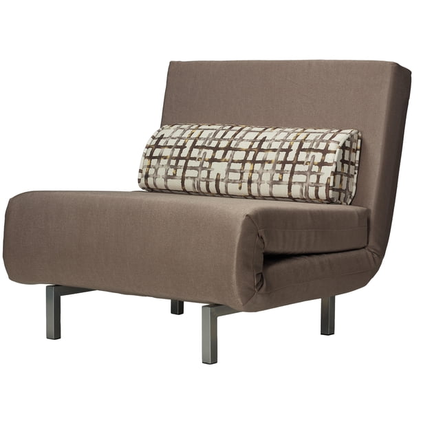 Cortesi Home Savion Taupe Convertible Accent Chair Bed - Walmart.com