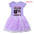 thumbnail image 3 of Taylor Swift Niñas Vestido De Verano De Algodón De Dibujos Animados Lindo Impresión De Manga Corta Tul Dobladillo Los Niños, 3 of 5