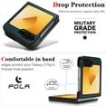 thumbnail image 5 of Magnetic for Samsung Galaxy Z Flip 6 PU Leather Case, [Compatible with Mag-Safe] PU Leather Hard PC Shell Slim Durable Shockproof Protective Phone Case Cover for Samsung Galaxy Z Flip 6, Green, 5 of 12