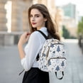 thumbnail image 6 of FORMRS Mini Backpack Purse for Women Travel Daypack Casual Shoulder Bag, Blue Cute Snowmen, 6 of 7