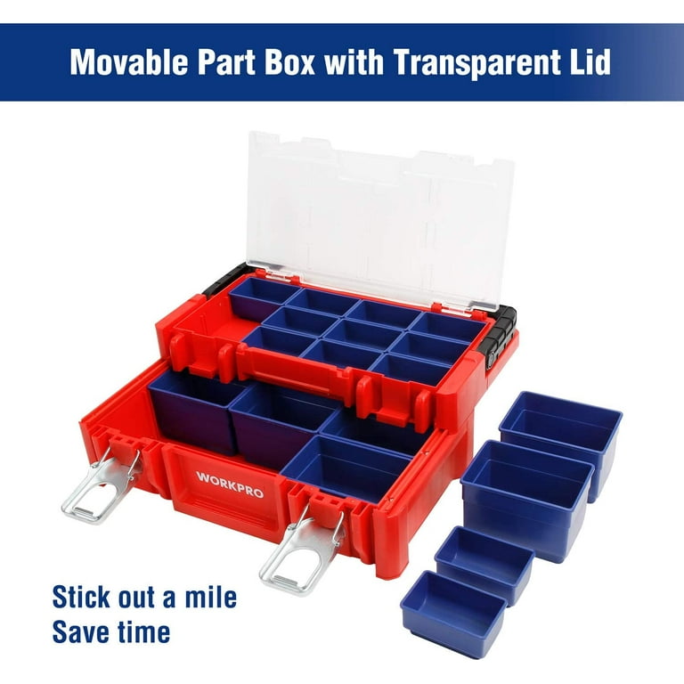 Shop CRAFTSMAN 25-in Plastic Lockable Tool Box & 14-Compartment