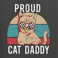 thumbnail image 2 of Proud Cat Daddy Cat Lover Mens Long Sleeve Shirt, Charcoal, XX-Large, 2 of 5