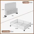 Under Bed Storage with Wheels, Foldable Metal Mesh Underbed Storage ...