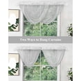 thumbnail image 4 of White Burlap Texture Sheer Waterfall Valance Curtains for Window, Farmhouse Vintage White Rod Pocket Sheer Topper Swag Curtains for Living Room, Kitchen 38.5"W x 47.2"L, 1 Panel, 4 of 7