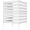White-3pcs, variant on White Metal Privacy Fence Panel,39" W x 42" H(2 Panels), Modular Louvered Outdoor Privacy Screen, Weatherproof Fence for Trash Can/AC Unit, Easy Assemble for Backyard/Pool/Garden (White-2pcs, 42" H)