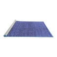 thumbnail image 2 of Ahgly Company Machine Washable Indoor Rectangle Oriental Blue Industrial Area Rugs, 2' x 3', 2 of 4
