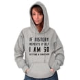 thumbnail image 3 of History Repeats Itself Dinosaur Pet Unisex Plus Fleece Graphic Hoodie Brisco Brands 4X, 3 of 5