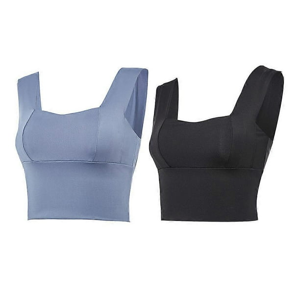 Design Running Sports Vests Set For Women With Shock-Proof Technology In Black 2Pcs