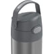 thumbnail image 3 of Botella de pajita de acero inoxidable aislada al vacío de 12 onzas THERMOS FUNTAINER para niños gris, 3 of 3