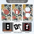 thumbnail image 3 of Yayeee Duplex Wall Plate 1-Gang 4.5"x2.7" Home Receptacle Light Switch Decorative Outlet Cover, Red Flowers Pattern, 3 of 7
