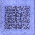 thumbnail image 1 of Ahgly Company Machine Washable Indoor Square Oriental Blue Industrial Area Rugs, 8' Square, 1 of 4