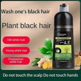 thumbnail image 3 of 500ml 3in1 Hair Dye Shampoo Natural Black Hair Dye Covering White Herbal Components 2 Color for Women and Men New, 3 of 5